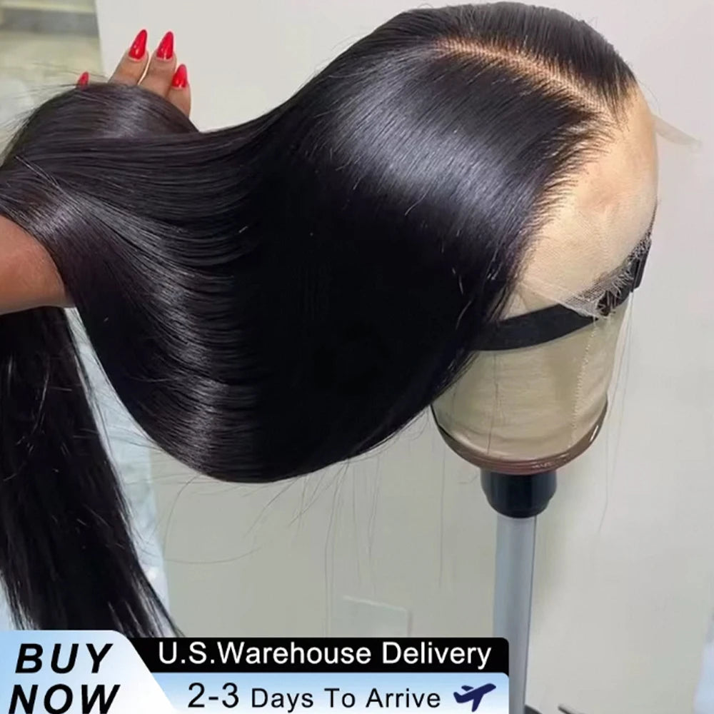 Human Hair Brazilian Bone Straight 13x4 HD Lace Front Wig 40 Inch 13x6 Lace Frontal 4x4 5x5 Glueless Clourse Wigs Pre Plucked
